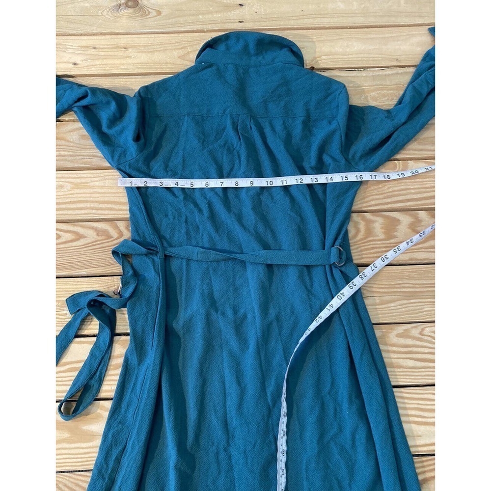 NWT DownEeast D-Ring Shirt Dress Size Small Green Rolltab Sleeve MSRP $46.99 - Picture 7 of 8